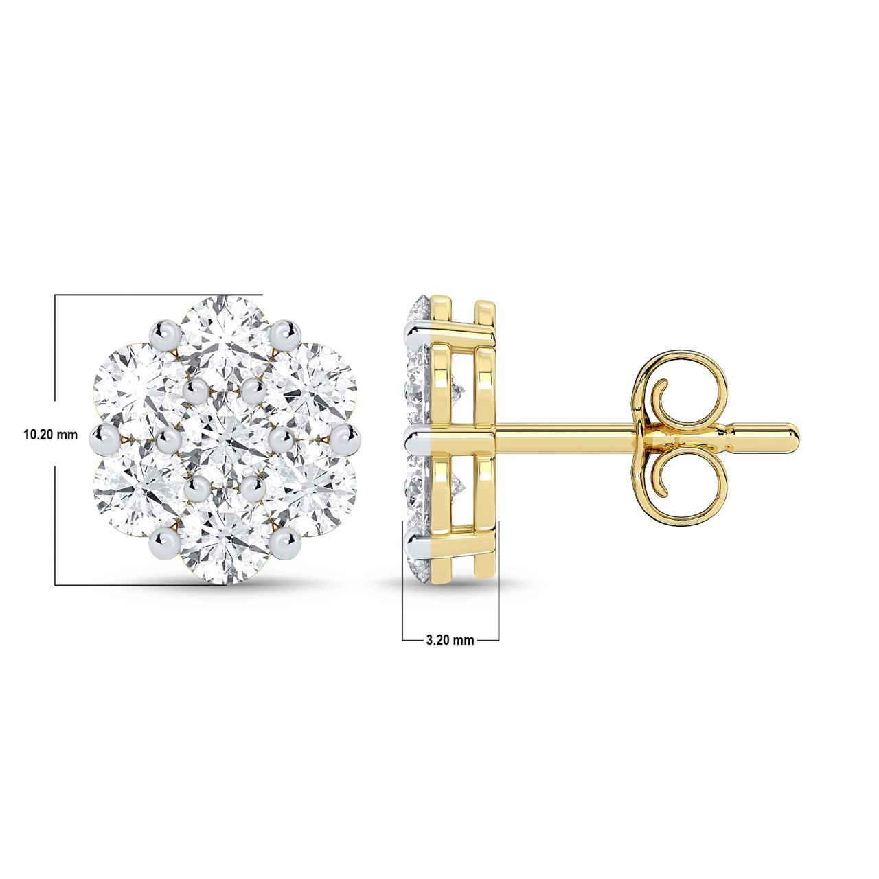 18KT Gold-Plated Eclat Studs