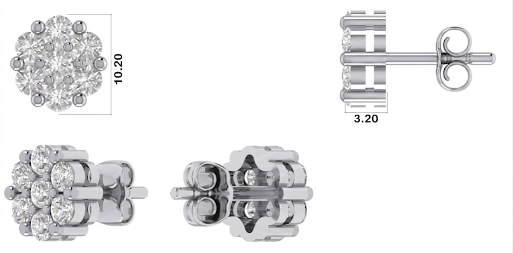 Éclat Cluster Studs